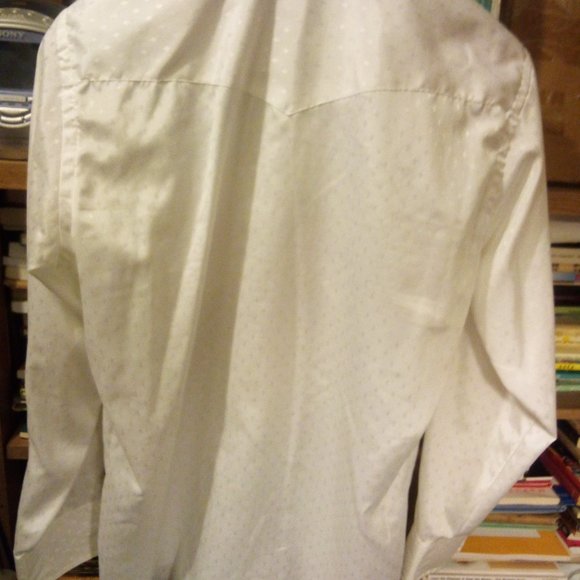 2 WESTERN DRESS SHIRTS- WRANGLER MADE IN USA SZ 17X35/ PANHANDLE SLIM SZ 17X35 - Picture 9 of 9